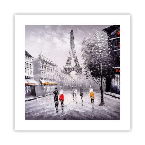 Poster - Parisian Walk - 40x40 cm