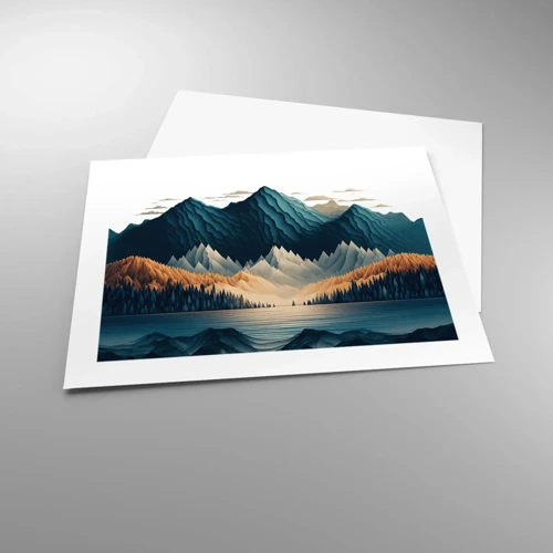 Poster - Perfect Mountain Landscape - 50x40 cm