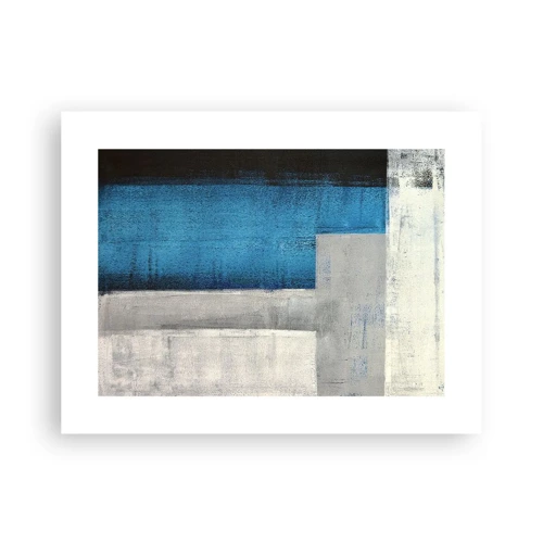 Poster - Poetic Composition of Blue and Grey - 40x30 cm
