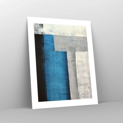 Poster - Poetic Composition of Blue and Grey - 40x50 cm