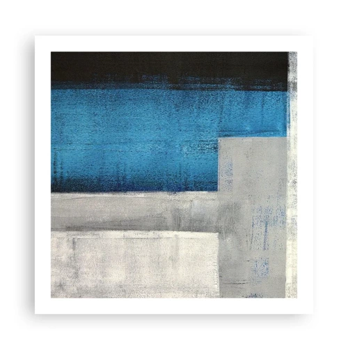 Poster - Poetic Composition of Blue and Grey - 60x60 cm