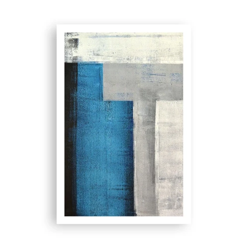 Poster - Poetic Composition of Blue and Grey - 61x91 cm