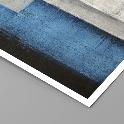 Poster - Poetic Composition of Blue and Grey - 91x61 cm