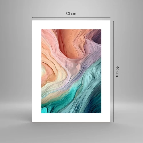 Poster - Rainbow Wave - 30x40 cm