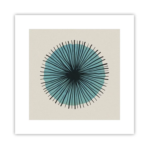 Poster - Rays on Blue - 30x30 cm