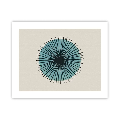 Poster - Rays on Blue - 50x40 cm