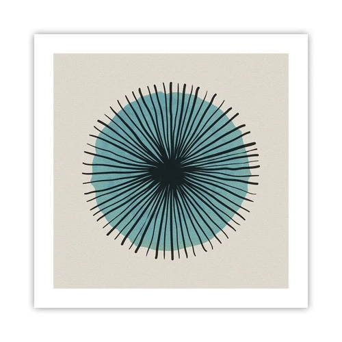 Poster - Rays on Blue - 50x50 cm