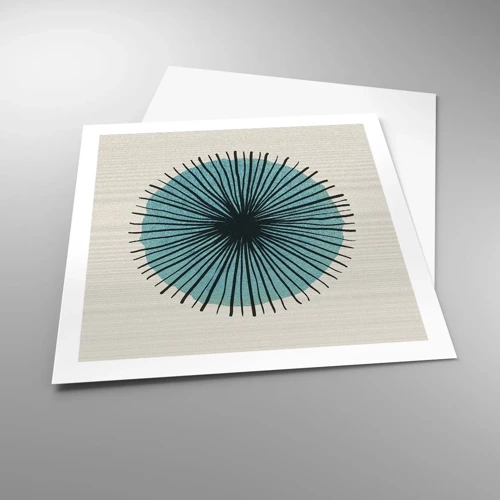 Poster - Rays on Blue - 60x60 cm