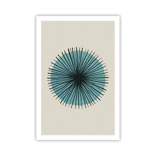 Poster - Rays on Blue - 61x91 cm