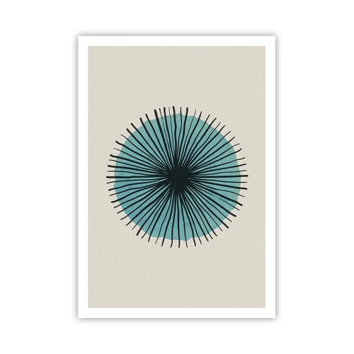 Poster - Rays on Blue - 70x100 cm
