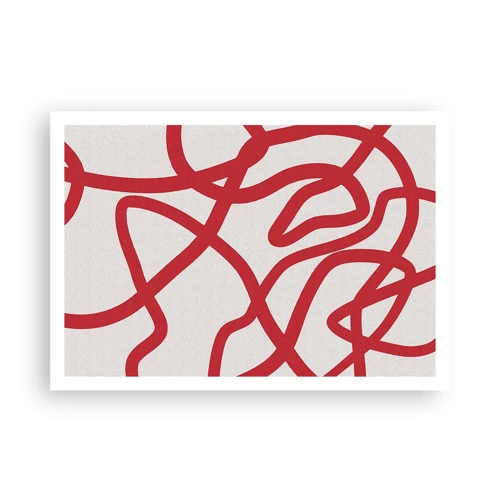 Poster - Red on White - 100x70 cm