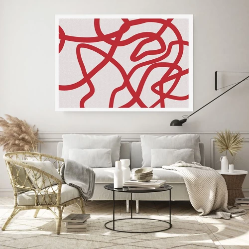 Poster - Red on White - 100x70 cm