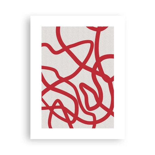 Poster - Red on White - 30x40 cm