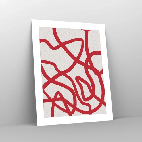 Poster - Red on White - 40x50 cm