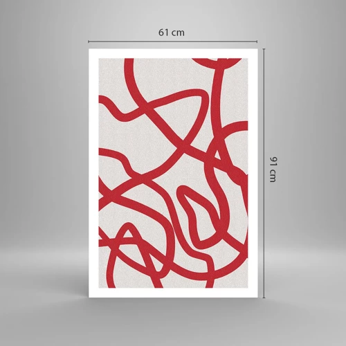 Poster - Red on White - 61x91 cm