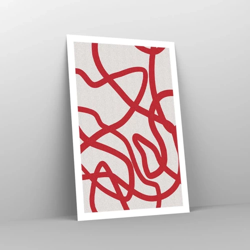 Poster - Red on White - 61x91 cm