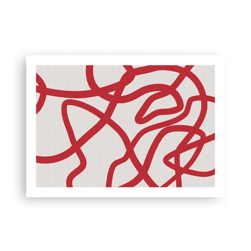 Poster - Red on White - 70x50 cm