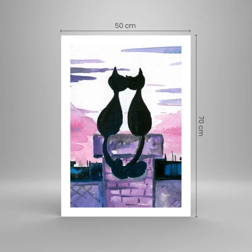 Poster - Rendezvous under the Moon - 50x70 cm