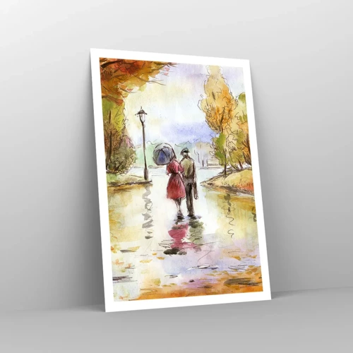 Poster - Romantic Autumn in a Park - 70x100 cm