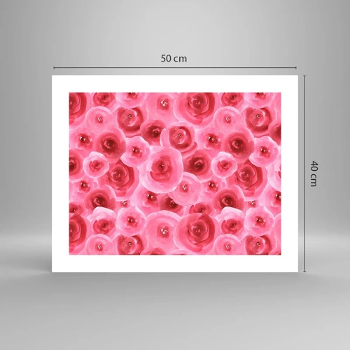 Poster - Roses at the Bottom and at the Top - 50x40 cm