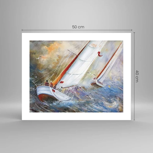 Poster - Running on the Waves - 50x40 cm