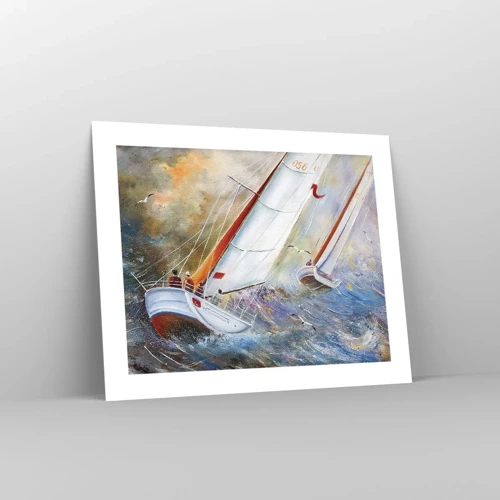 Poster - Running on the Waves - 50x40 cm