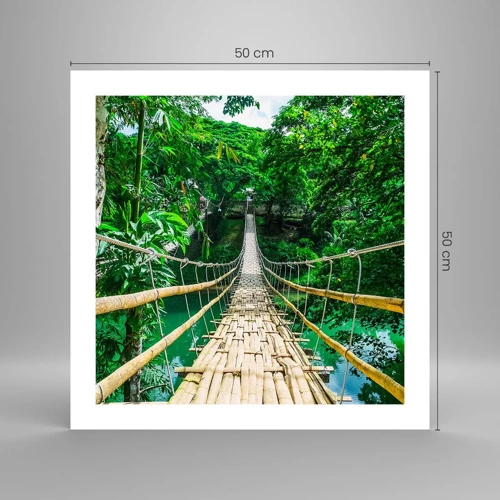 Poster - Small Bridge over the Green - 50x50 cm