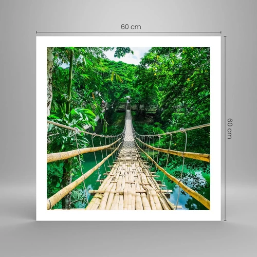 Poster - Small Bridge over the Green - 60x60 cm