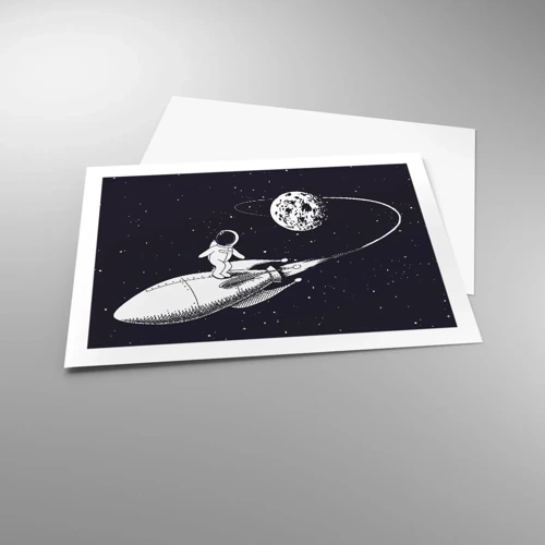 Poster - Space Surfer - 70x50 cm