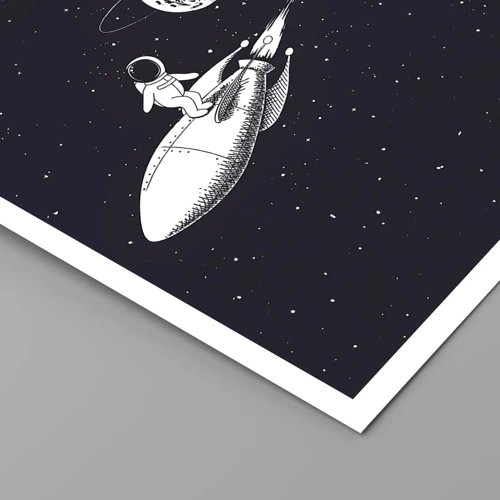 Poster - Space Surfer - 70x50 cm