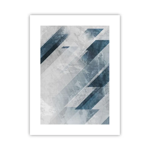 Poster - Spacial Composition - Movement of Greys - 30x40 cm