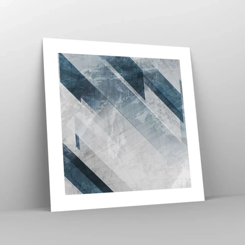 Poster - Spacial Composition - Movement of Greys - 40x40 cm
