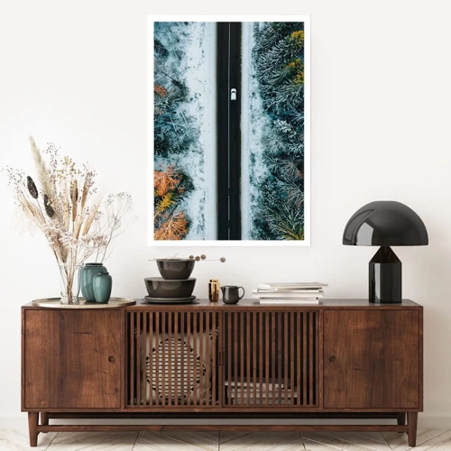 Poster - Through a Wintery Forest - 70x100 cm