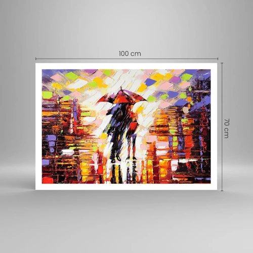 Poster - Together through Night and Rain - 100x70 cm
