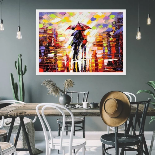 Poster - Together through Night and Rain - 40x30 cm