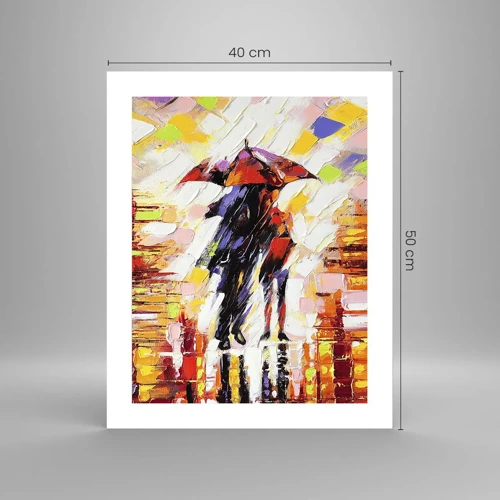 Poster - Together through Night and Rain - 40x50 cm