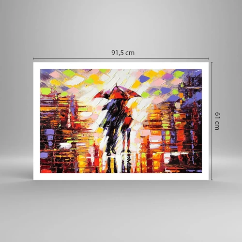 Poster - Together through Night and Rain - 91x61 cm