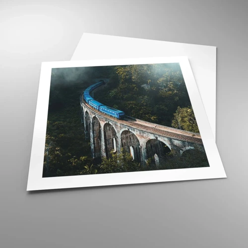 Poster - Train through Nature - 50x50 cm