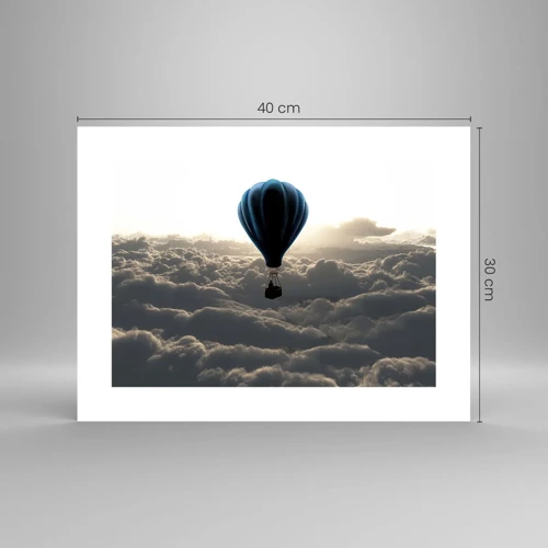 Poster - Wanderer above Clouds - 40x30 cm