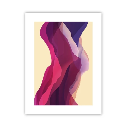 Poster - Waves of Purple - 30x40 cm