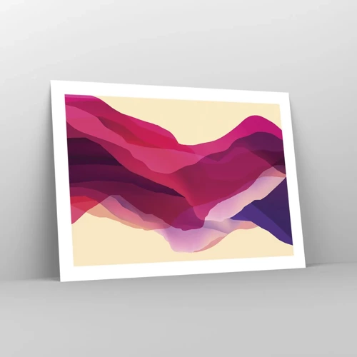 Poster - Waves of Purple - 70x50 cm