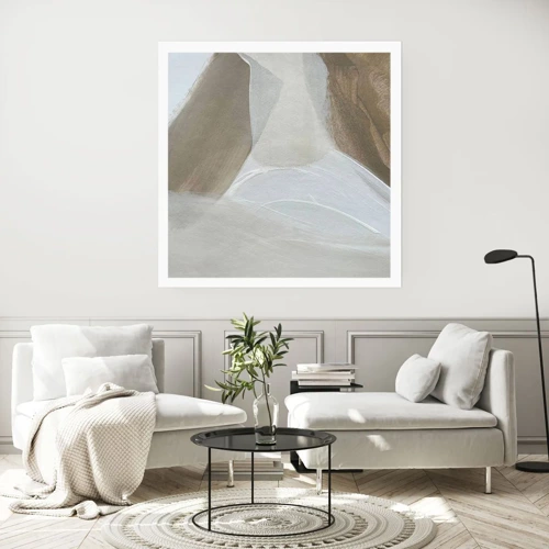 Poster - Waves of White - 50x50 cm