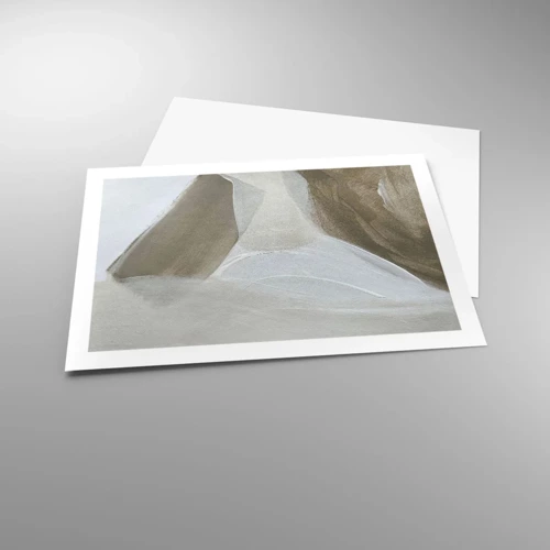 Poster - Waves of White - 70x50 cm