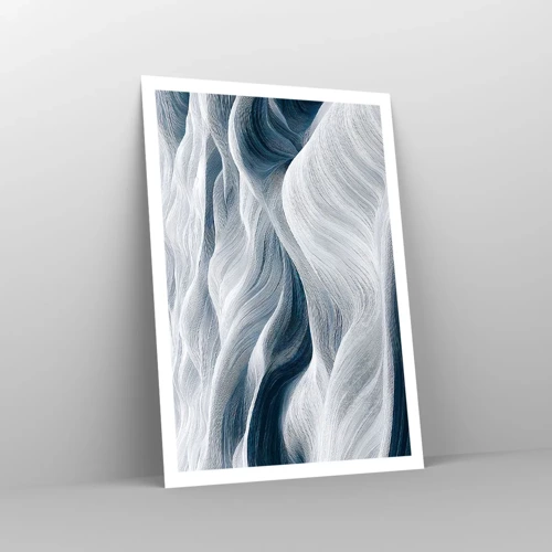 Poster - White and Blue Waves - 70x100 cm