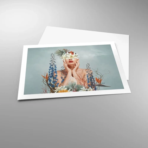 Poster - Woman – Flower - 70x50 cm