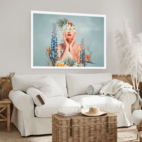 Poster - Woman – Flower - 70x50 cm