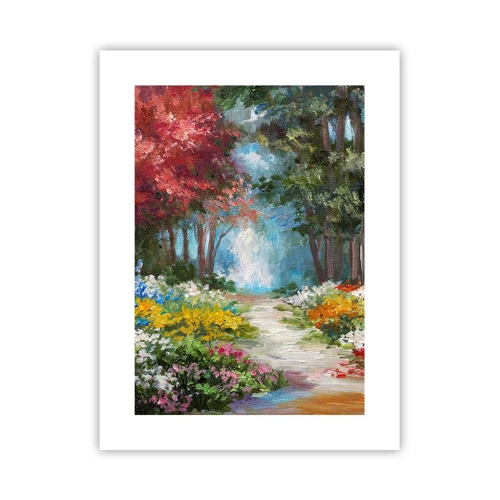 Poster - Wood Garden, Flowery Forest - 30x40 cm