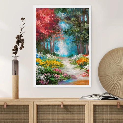 Poster - Wood Garden, Flowery Forest - 50x70 cm