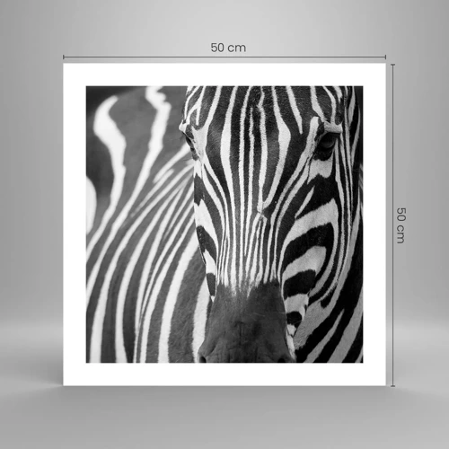 Poster - World Is Black and White - 50x50 cm