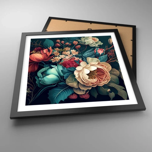 Poster in black frame - 19th Century Charm - 40x40 cm